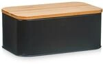 Zeller Brotkasten schwarz 30,5 x 12,5 x 18 cm