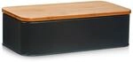 Zeller Brotkasten schwarz 42,5 x 12,5 x 23 cm