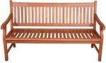 Garden Pleasure Gartenbank 'New Jersey' 3-Sitzer Eukalyptusholz braun 158 x 90 x 68