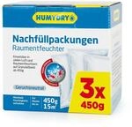 Humydry Nachf&uuml;llpackungen f&uuml;r Raumentfeucher 3 x 450 g