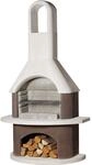 Buschbeck Grillkamin 'Milano' wei&szlig;, braun 110 x 203 x 65 cm
