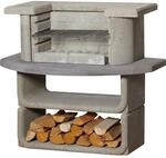 Buschbeck Holzkohlegrill 'Kingston' betonfarben, anthrazit 110 x 101 x 65 cm