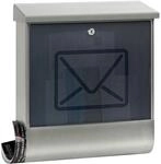 Burg-W&auml;chter Briefkasten 'Lucenta' silbern/schwarz