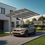 Ximax Einzelcarport 'Portoforte Typ 80 SC' edelstahlfarben 270 x 495 x 298 cm