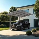 Ximax Einzelcarport 'Linea Typ 60 SC' edelstahlfarben 273 x 495 x 294 cm