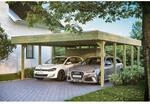 SKAN HOLZ Doppelcarport 'Friesland' 557 x 708 cm KDI impr&auml;gniert Set 4 m.