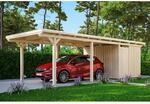 SKAN HOLZ Einzelcarport 'Emsland' 354 x 846 cm unbehandelt m. Abstellraum