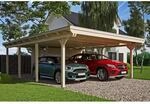 SKAN HOLZ Doppelcarport 'Emsland' 613 x 846 cm unbehandelt m. Abstellraum
