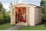 Weka Blockhaus 'Classic' mit Doppelt&uuml;r, naturfarben, Gr&ouml;&szlig;e 5