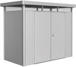 Biohort Ger&auml;tehaus 'HighLine H1' silbern Doppelt&uuml;r 275 x 155 x 222 cm