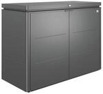 Biohort Gartenschrank 'HighBoard 200' dunkelgrau metallic 200 x 84 x 127 cm