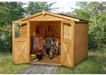 Weka Blockhaus 'Classic' mit Doppelt&uuml;r, eichefarben, Gr&ouml;&szlig;e 3
