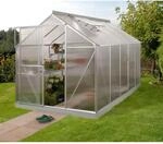 Vitavia Gew&auml;chshaus 'Triton 6200' 198 x 315 cm mit 6 mm Hohlkammerplatten silbern