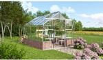 Vitavia Gew&auml;chshaus 'Cassandra 9900' 256 x 388 cm mit 3 mm Sicherheitsglas silbern