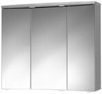 Jokey LED-Spiegelschrank 'Trava' aluminiumfarben matt 75 x 65 x 22 cm