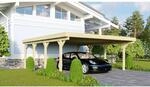 Karibu Doppelcarport 'Classic 2' 598 x 670 cm Kiefer KDI Stahl-Dach