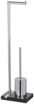 Wenko Stand WC-Garnitur 'Noble' 2-in-1 chromfarben/schwarz