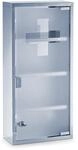 Zeller Medizinschrank silbern Edelstahl/Glas 27 x 57 x 12 cm