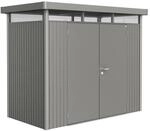 Biohort Ger&auml;tehaus 'HighLine 1' mit Doppelt&uuml;r 275 x 155 cm Quarzgrau metallic