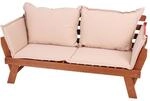 Garden Pleasure Gartenbank 'Fortuna' 2-Sitzer Eukalyptusholz braun 72 x 75 x 195 cm