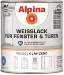 Alpina Wei&szlig;lack f&uuml;r Fenster und T&uuml;ren gl&auml;nzend 750 ml