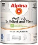 Alpina Wei&szlig;lack f&uuml;r M&ouml;bel und T&uuml;ren gl&auml;nzend 750 ml
