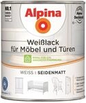 Alpina Wei&szlig;lack f&uuml;r M&ouml;bel und T&uuml;ren seidenmatt 750 ml