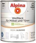 Alpina Wei&szlig;lack f&uuml;r M&ouml;bel und T&uuml;ren gl&auml;nzend 2 l