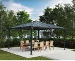 Palram-Canopia Pavillon 'Palermo' anthrazit 429 x 429 cm Polycarbonat grau