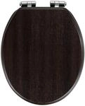 Wenko WC-Sitz 'Wenge' mit Absenkautomatik dunkelbraun Holzkern
