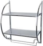 Wenko Bad-Wandregal 'Exclusiv' Edelstahl gl&auml;nzend 2 B&ouml;den 45,5 x 26 x 54,5 cm