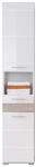 Trendteam Hochschrank 'Mezzo' wei&szlig; Hochglanz/Eiche S&auml;gerau 37 x 182 x 31 cm