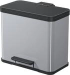 Hailo Tret-Abfalltrenner '&Ouml;ko Trio Plus L' 3 x 9 l wei&szlig; matt
