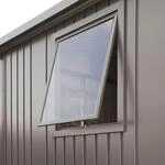 Biohort Fenster quarzgrau-metallic 50 x 60 cm f&uuml;r Ger&auml;tehaus 'Europa'