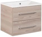 Fackelmann Waschbecken mit Unterschrank 'B.Clever' braun 60 x 50,8 x 46 cm