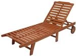 Garden Pleasure Sonnenliege 'Palm Springs' klappbar/verstellbar braun 63 x 89 x...