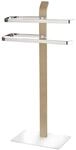 Wenko Handtuchst&auml;nder 'Samona' verchromt/holzfarben 2 Stangen 40,5 x 21,5 x 79,5 cm