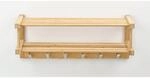 Zeller Wandgarderobe Bambus naturfarben 60 x 24 x 24 cm