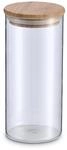 Zeller Vorratsglas transparent 1,4 l mit Bambusdeckel