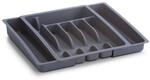 Zeller Besteckkasten grau 47,5 x 6,5 x 38 cm