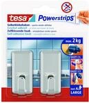 tesa Powerstrips Haken "Classic" large chromfarben 2 St&uuml;ck