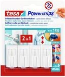 tesa Gardinenhaken Powerstrips wei&szlig;