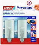 tesa Powerstrips Selbstklebehaken Large silbern 2 St&uuml;ck