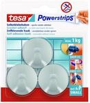 tesa Powerstrips Klebehaken small rund matt-chromfarben