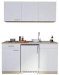 Respekta K&uuml;chenzeile 'Luis' mit E-Ger&auml;ten wei&szlig;/eichefarben 150 cm