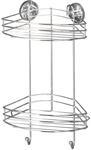 Wenko Eckregal 'Vacuum-Loc' verchromt 23 x 43 x 21 cm, 2 Etagen
