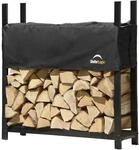 ShelterLogic Kaminholzregal inklusive Abdeckung schwarz Stahl 36 x 120 x 119 cm