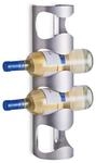 Zeller Flaschenhalter silberfarben 9,8 x 11,7 x 45 cm