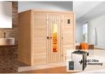 Weka Premium-Massivholzsauna 'Bergen 1.8' mit 7,5 kW OS-Ofenset, Steuerung,
