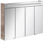 Fackelmann LED-Spiegelschrank 'Twindy' braun 110 x 78,4 x 16,2 cm